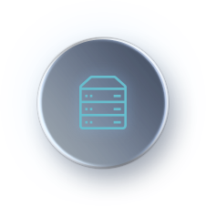 A glowing lightblue icon featuring aserver rack symbol with ax2 multiplier next to it is centered within a dark blue circular frame representing the delivery of double compute power through DiamondCooling