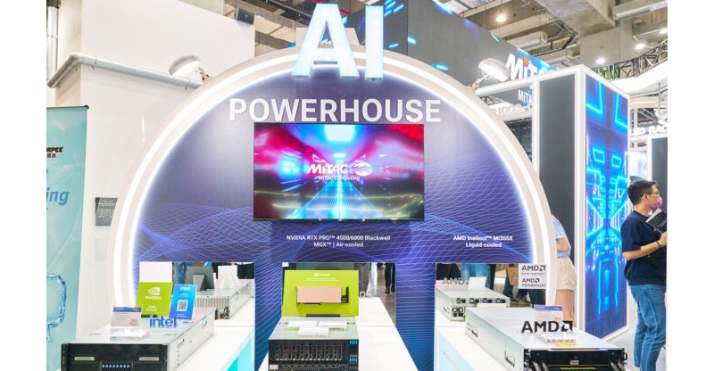 MiTAC Computex 2026 Booth Tour: Diamond Cooling, 52U Racks, and More